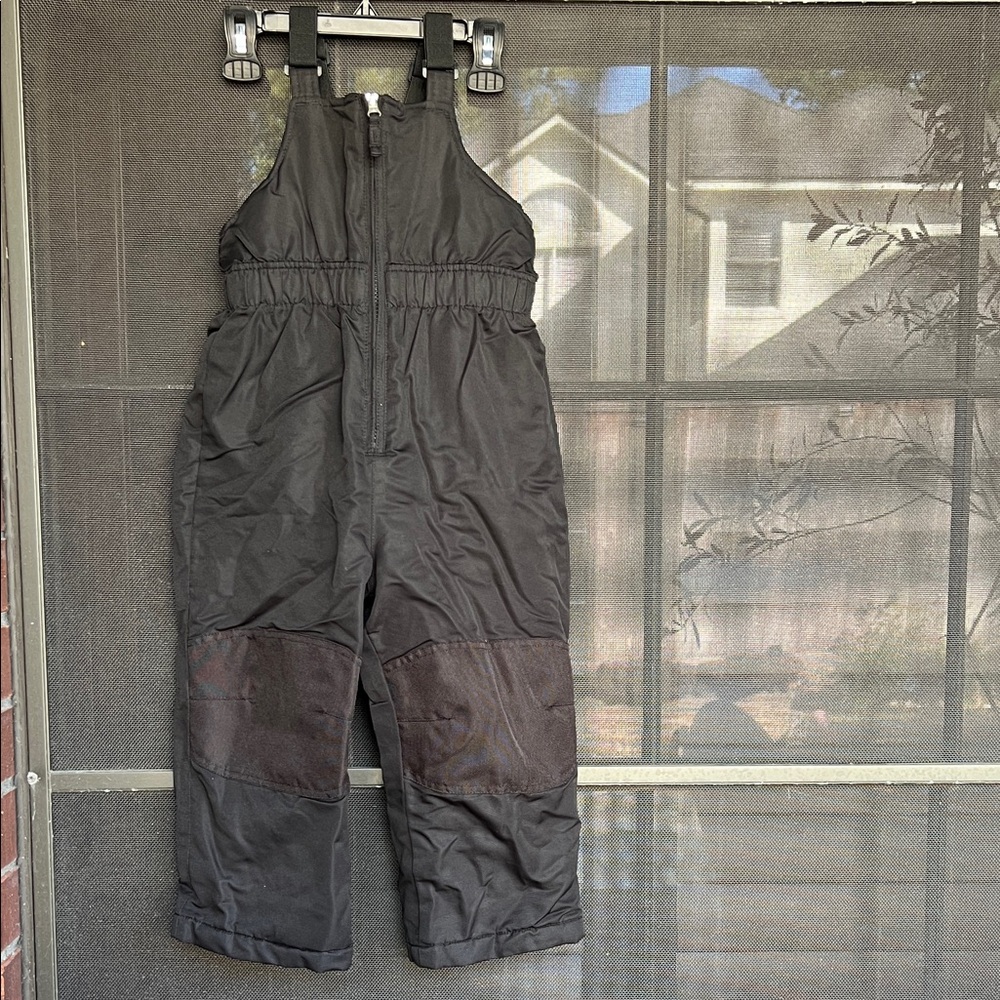 Black Snow Overalls. Toddler